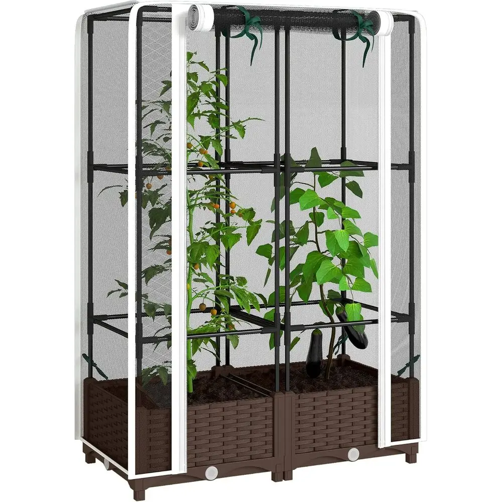 Self-Watering Planter - Canteiro Elevado com Treliça, Suporte para