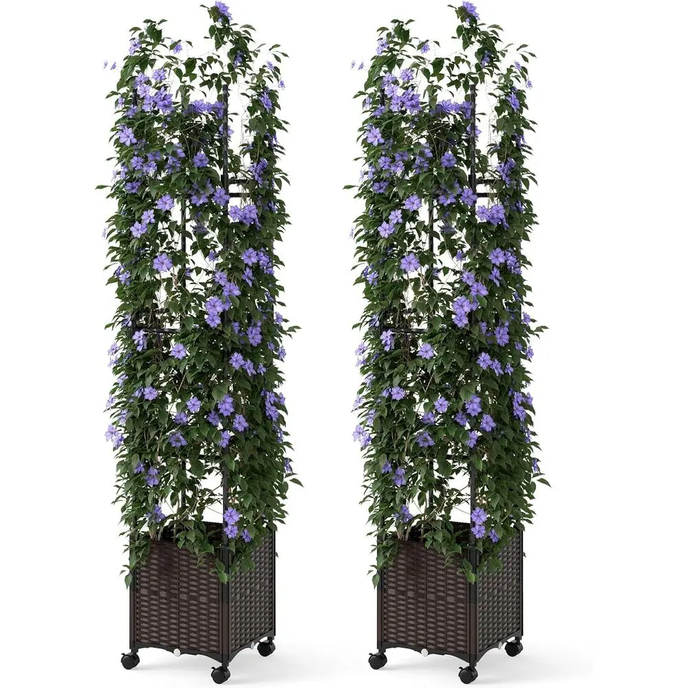 Self-Watering Planter - Canteiro Elevado 87 com Treliça, Caixa
