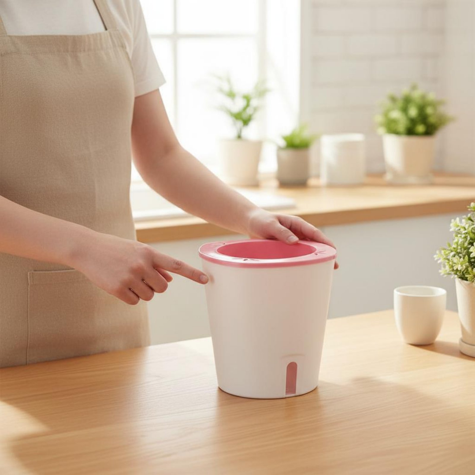 Self-Watering Planter - Vaso Autoirrigável Grande com Reservatório de