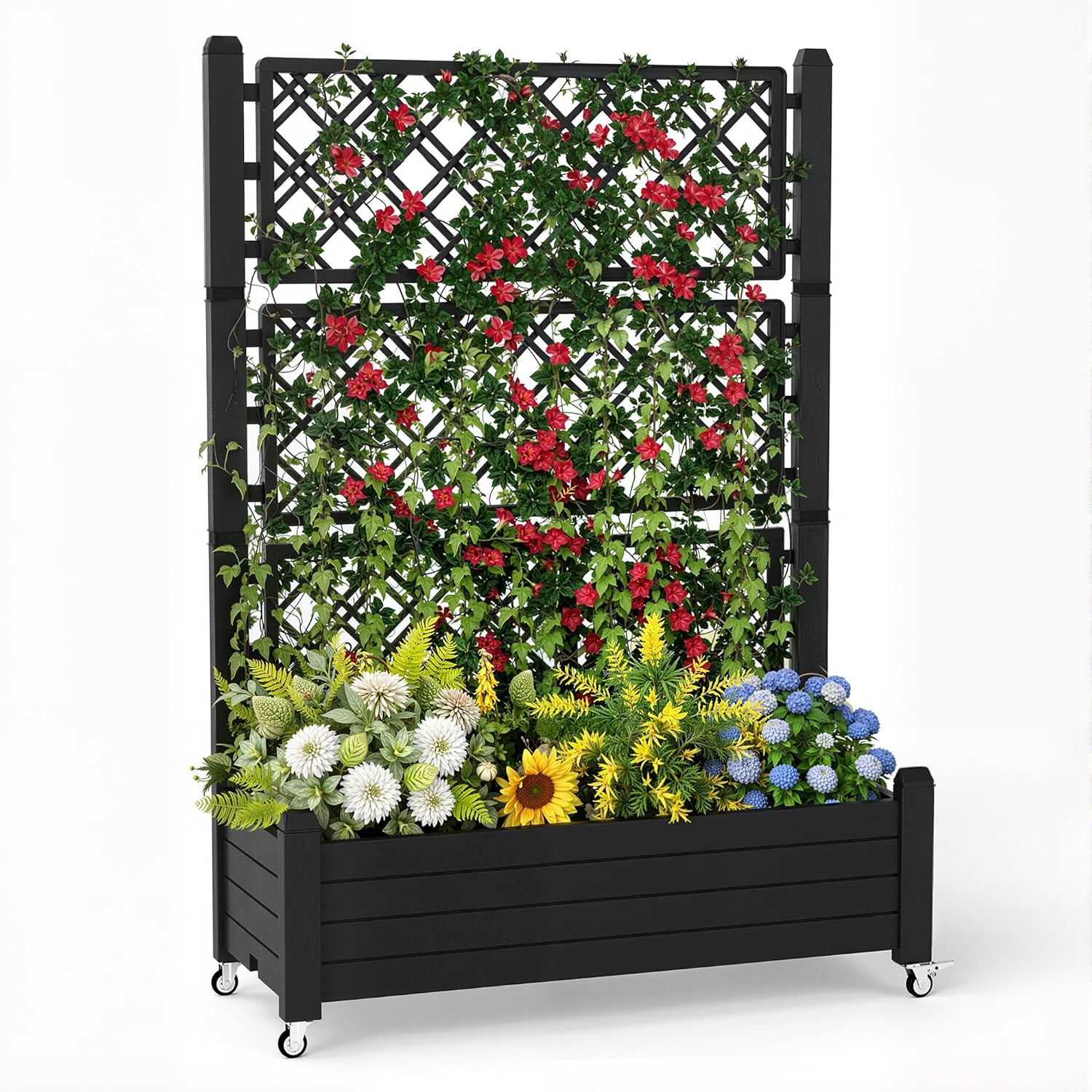 Self-Watering Planter - Canteiro Elevado com Treliça, Caixa de