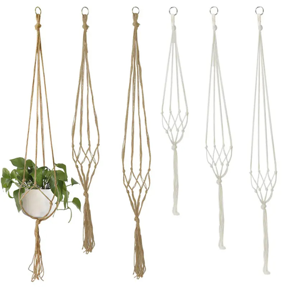 Cesto de macramê boêmio feito  - Gardening Tools Basket avaliação e preço