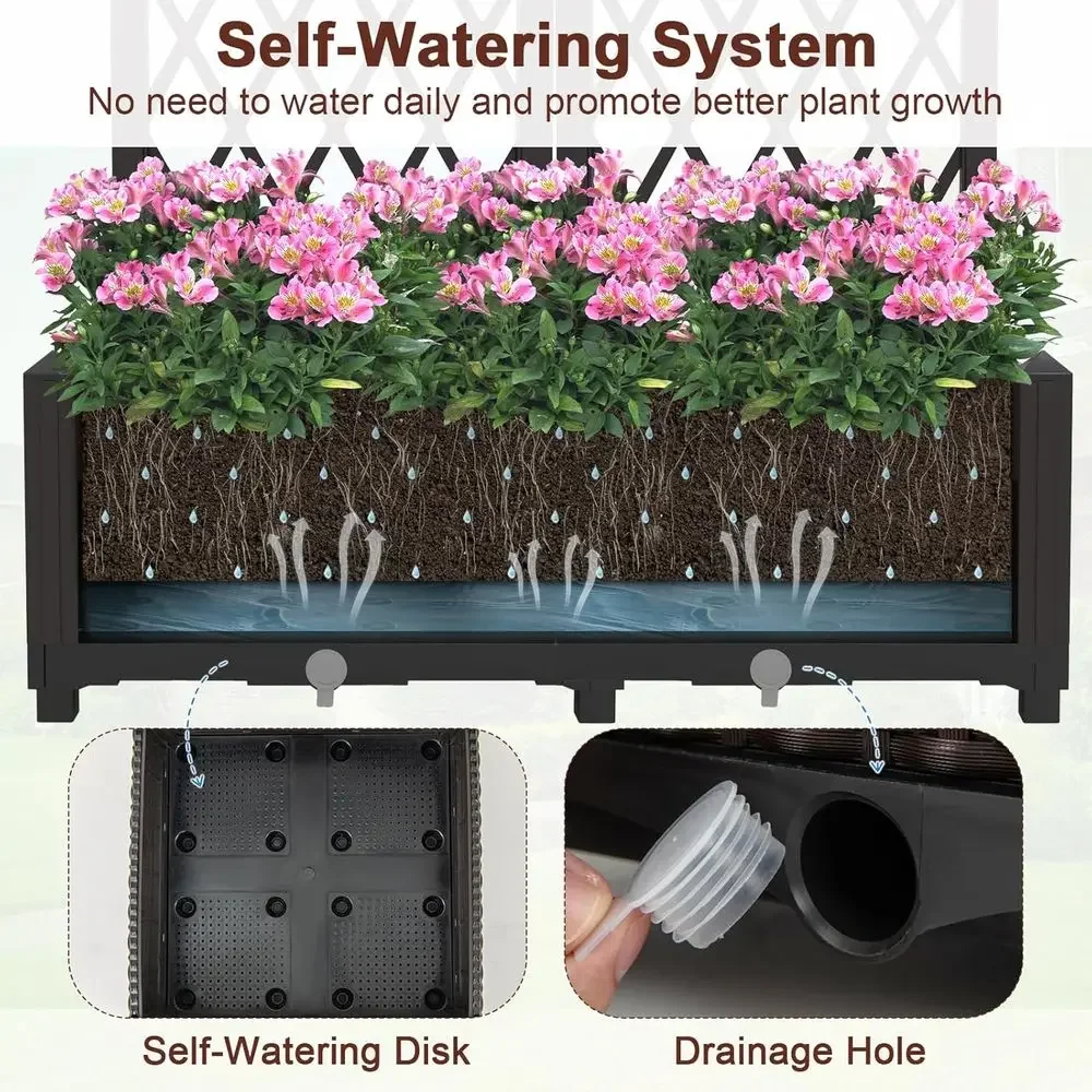 Canteiros Elevados com Treliça - Self-Watering Planter avaliação e preço