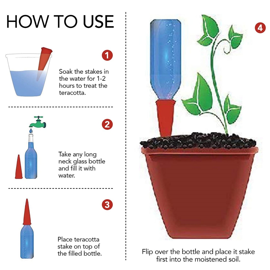 8 pontas de terracota de rega  - Gardening Tools Kit For Home Garden avaliação e preço