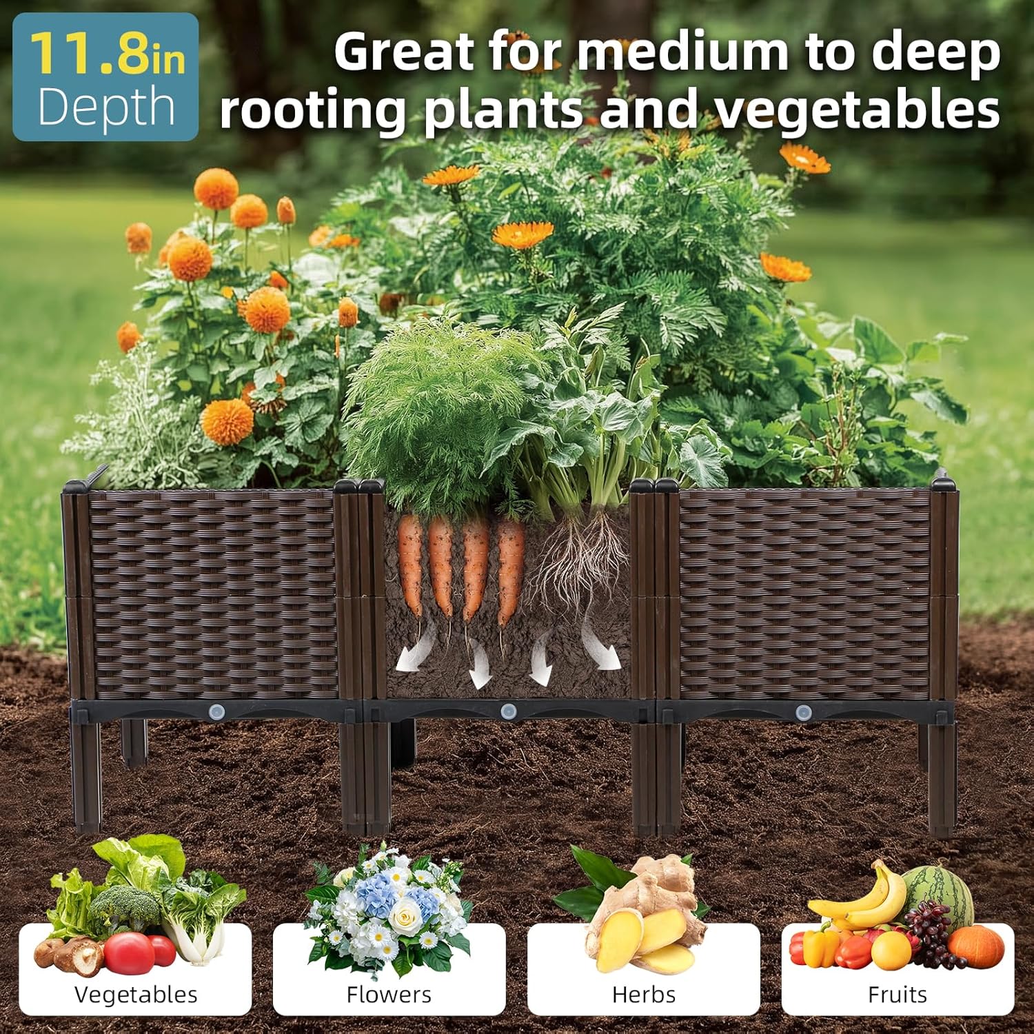 Vaso de Jardim em Rattan para  - Self-Watering Planter avaliação e preço