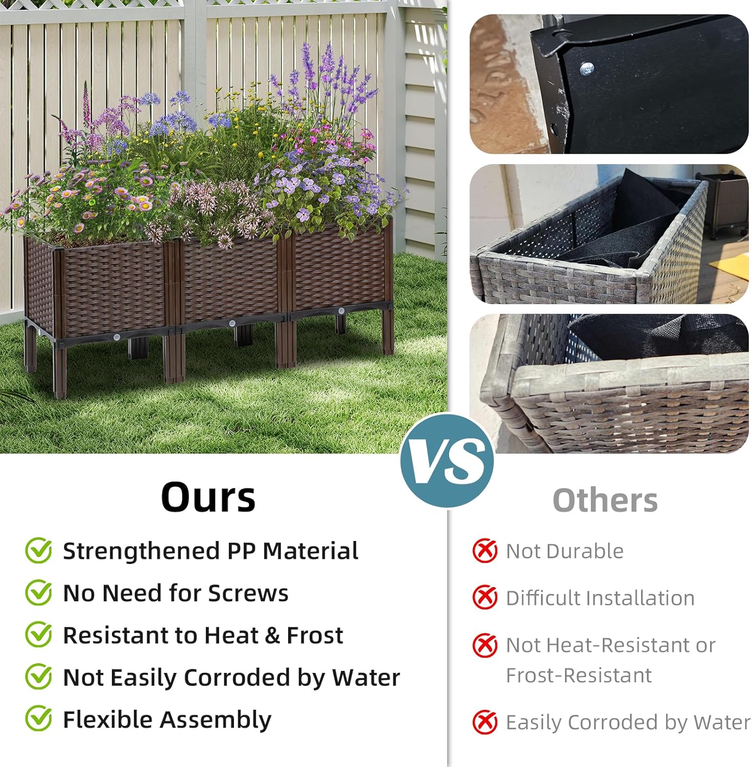Vaso de Jardim em Rattan para  - Self-Watering Planter avaliação e preço