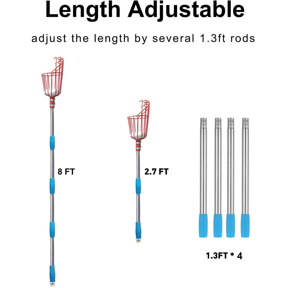 Apanhador de Frutas de 260cm,  - Gardening Tools Basket avaliação e preço
